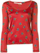 Krizia Pre-owned Blueberry Print T-shirt - Yellow