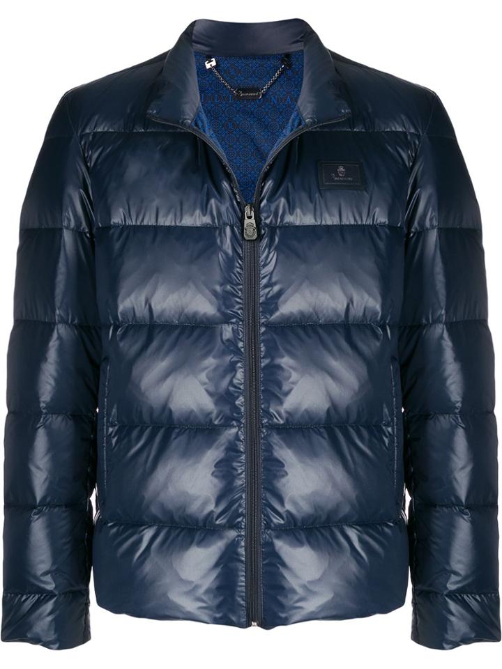 Billionaire High-neck Down Jacket - Blue