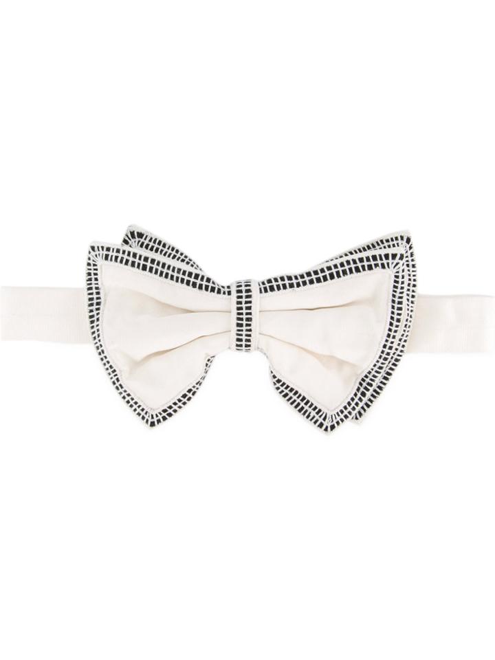 Jupe By Jackie Embroidered Bow-tie - White