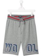 Woolrich Kids Logo Drawstring Shorts - Grey