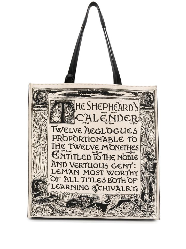 Lanvin Medieval Print Tote - White