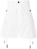 11 By Boris Bidjan Saberi Drop-crotch Cargo Shorts - White