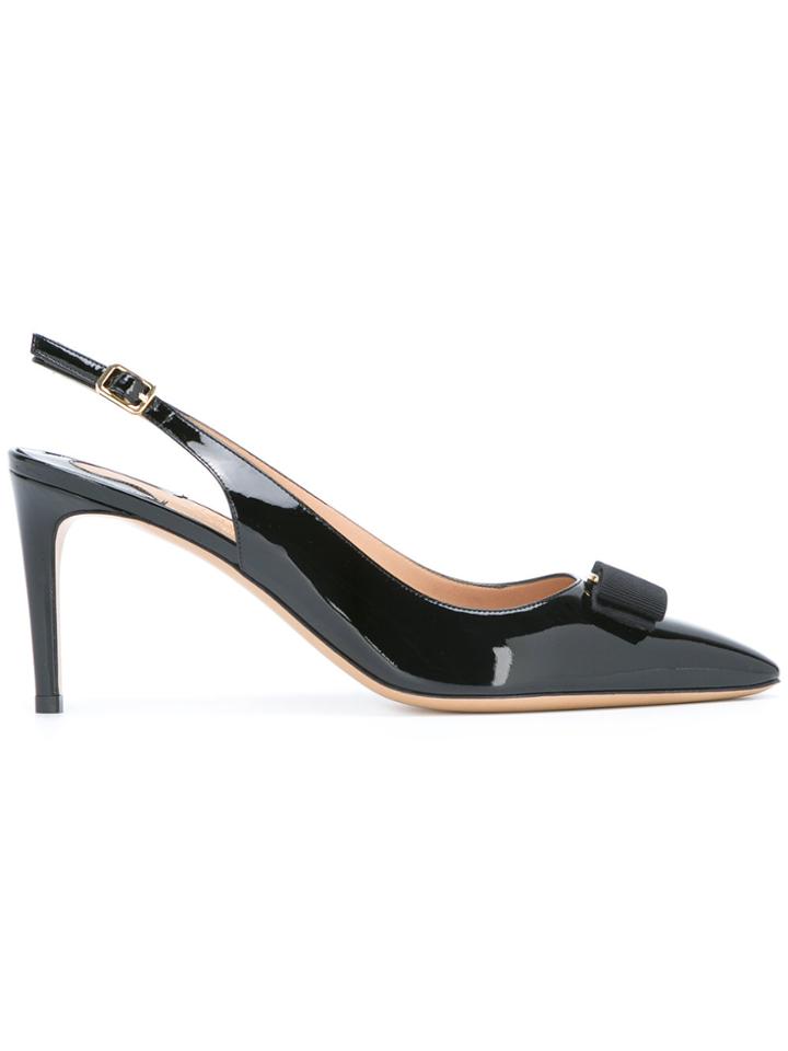 Salvatore Ferragamo Slingback Pumps - Black
