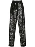 Magda Butrym Tapered Lace Trousers - Black