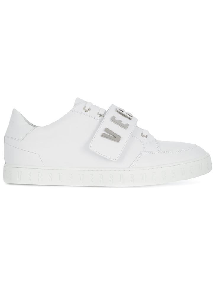 Versus Logo Strap Sneakers - White