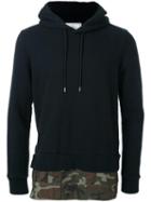 Miharayasuhiro Layered Detail Hoodie, Men's, Size: 46, Black, Cotton