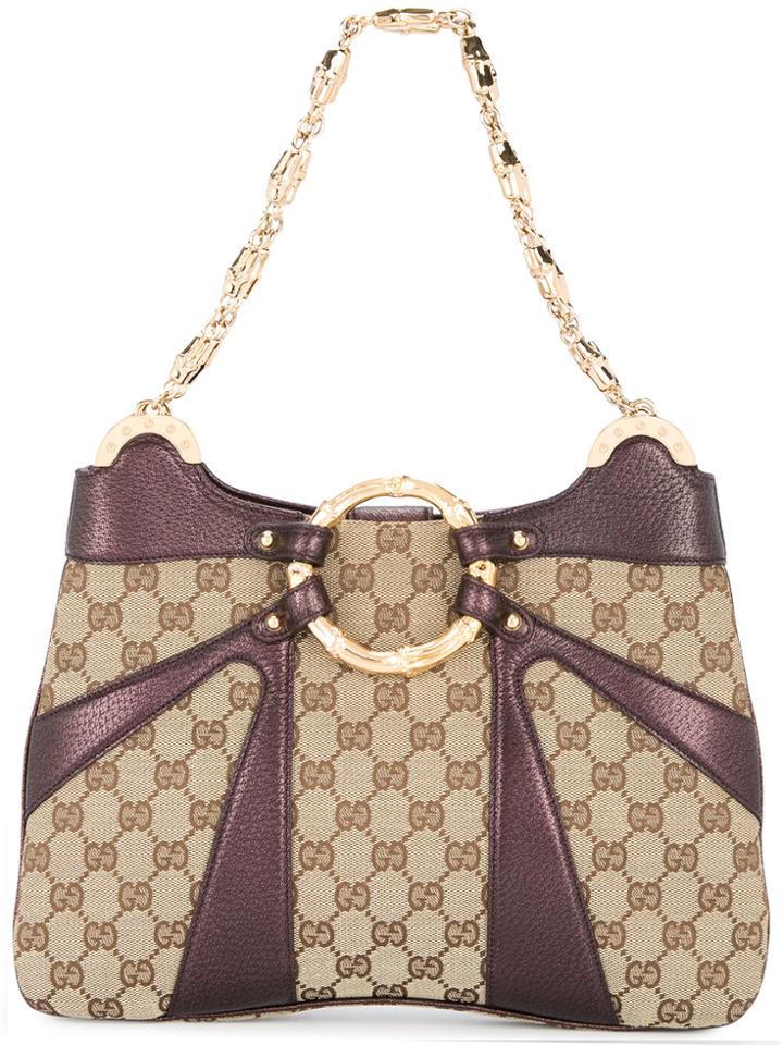 Gucci Vintage Bamboo Chain Tote Bag - Nude & Neutrals