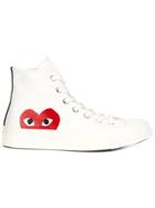 Comme Des Garçons Play Hi-top Trainers - White