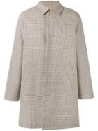 A.p.c. Checked Button-up Coat, Men's, Size: Xl, Nude/neutrals, Cotton/polyamide