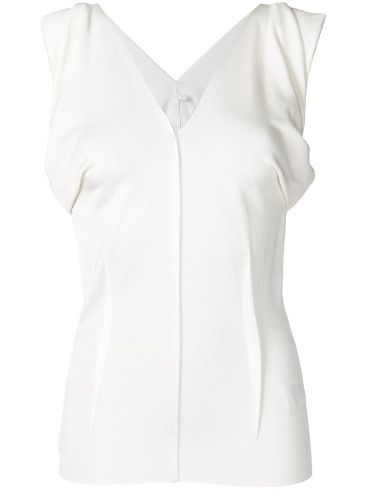 Chloé Draped Sleeveless Top - Nude & Neutrals