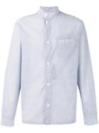 Giorgio Armani Striped Shirt, Men's, Size: 40, Blue, Cotton