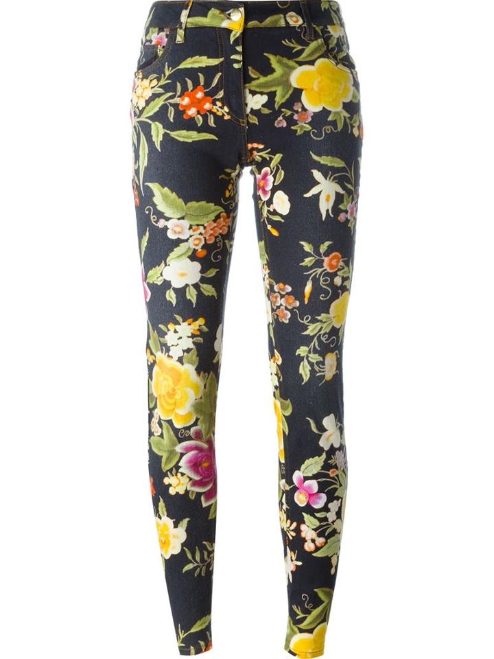 Etro Floral Print Trousers, Women's, Size: 29, Cotton/spandex/elastane