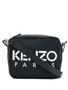 Kenzo Logo Printed Crossbody Bag - Black