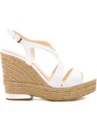 Paloma Barceló Wedged Sandals, Women's, Size: 38, White, Leather