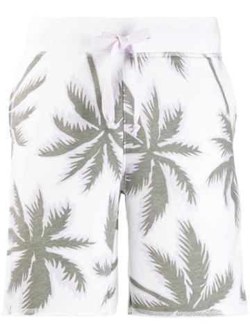 Juvia Printed Track Shorts - White