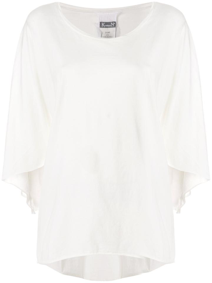 Kristensen Du Nord Asymmetric Sleeve Top - White