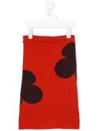Marni Kids Floral Knitted Skirt - Red
