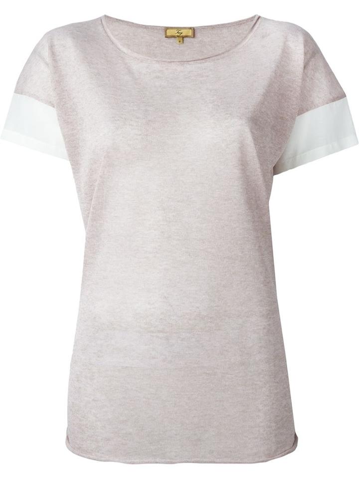 Fay Bicolour Sleeves T-shirt