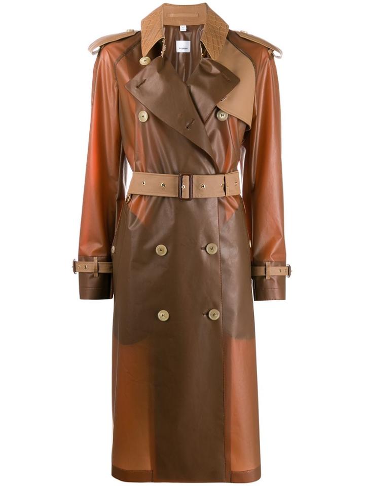 Burberry Double-breasted Trench Coat - Brown