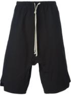 Rick Owens Drop Crotch Shorts, Men's, Size: 48, Black, Cotton/rubber