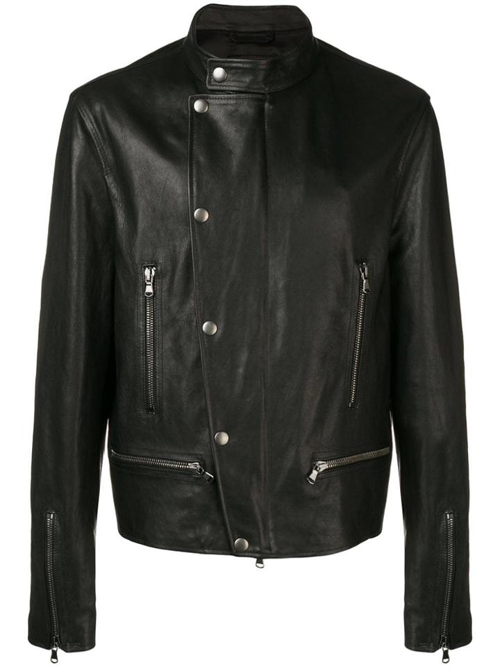 Diesel Black Gold Biker Jacket In Nappa Leather
