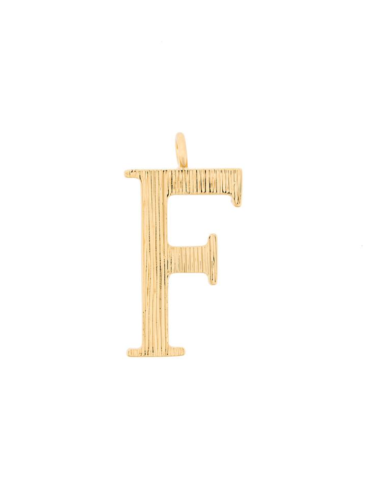Chloé F Pendant Necklace - Metallic
