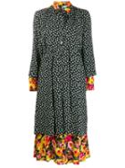 Junya Watanabe Printed Pussybow Dress - Blue