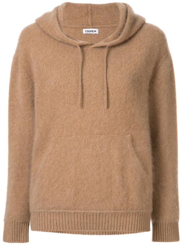 Coohem Cashmere Knitted Hoodie - Brown