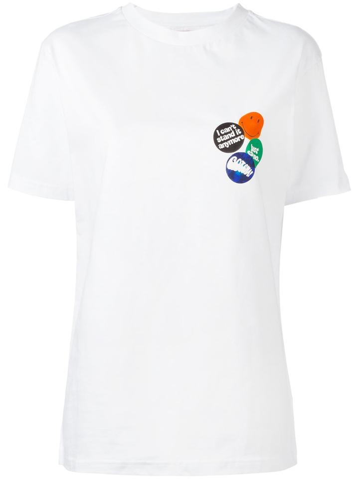 Palm Angels Pins T-shirt, Women's, Size: Xxs, White, Cotton