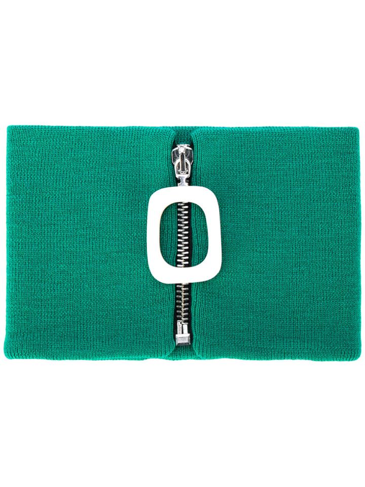Jw Anderson Zipped Neckband - Green