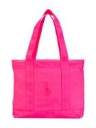 Logo Beach Tote Bag - Kids - Cotton - One Size, Pink/purple, Ralph Lauren Kids