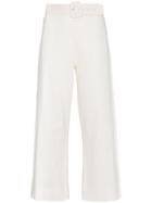 Staud Skipper Linen Trousers - White