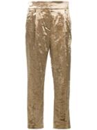 Brunello Cucinelli Cropped Velvet Trousers - Nude & Neutrals