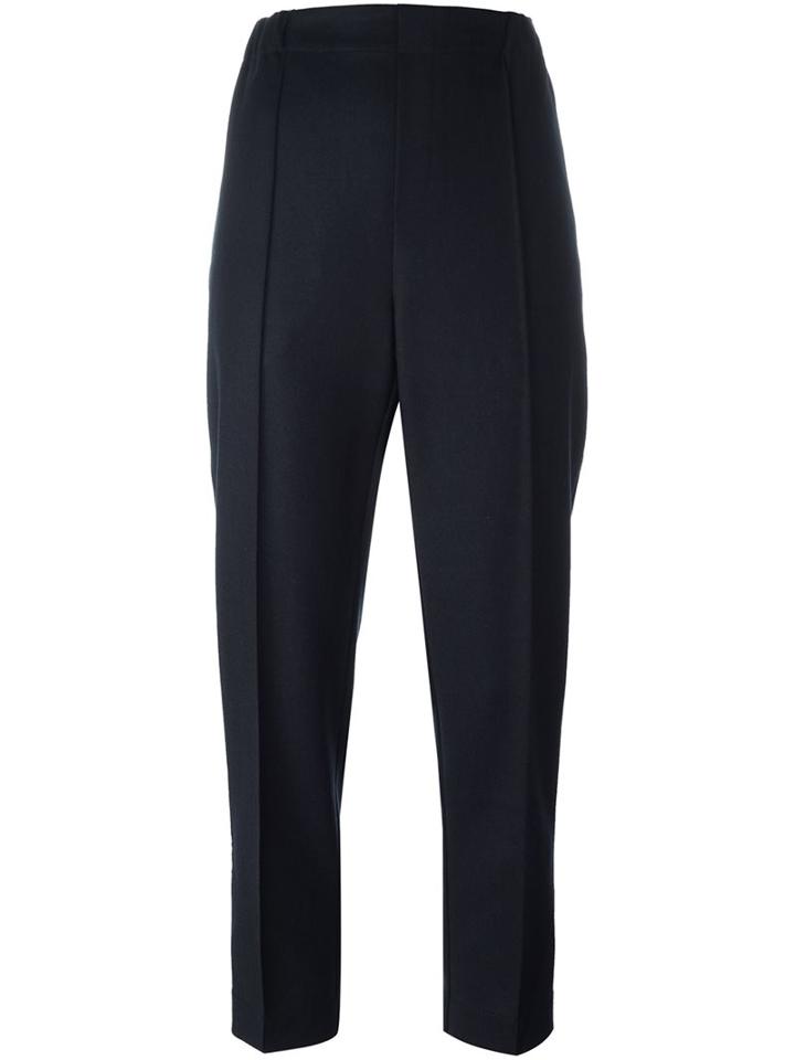 Reality Studio 'freddy' Trousers, Women's, Size: Large, Blue, Virgin Wool/polyester