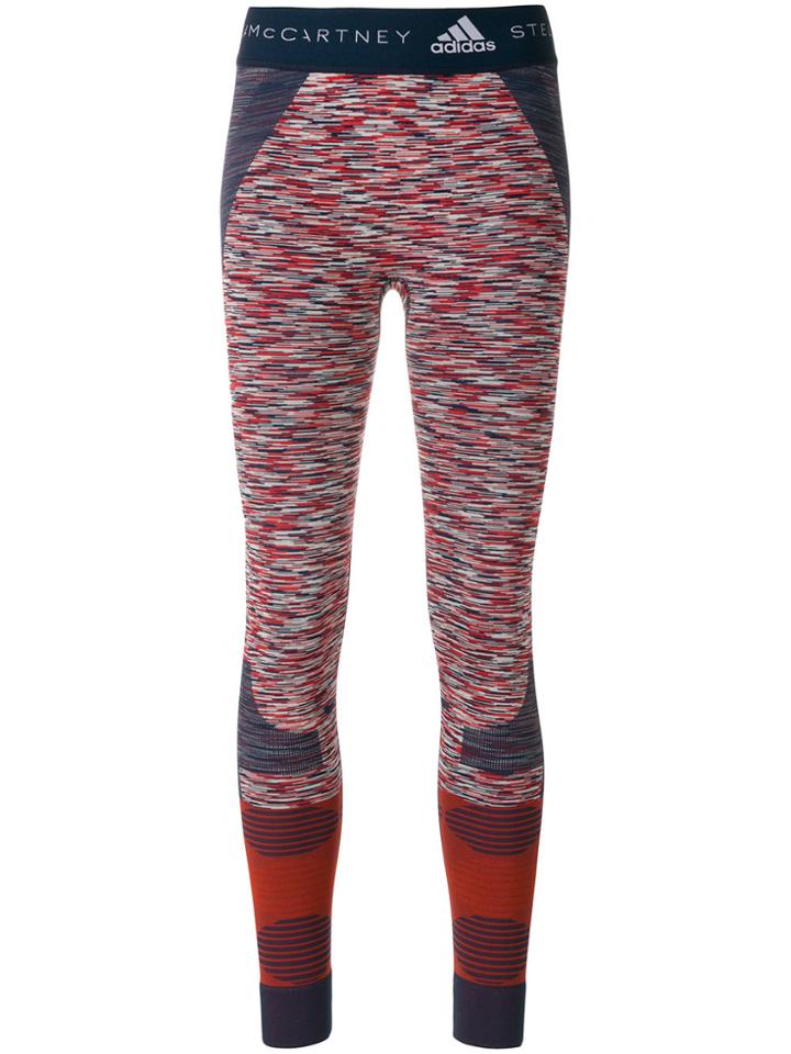 Adidas By Stella Mccartney Printed Yoga Comfort Tights - Blue