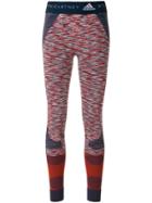 Adidas By Stella Mccartney Printed Yoga Comfort Tights - Blue