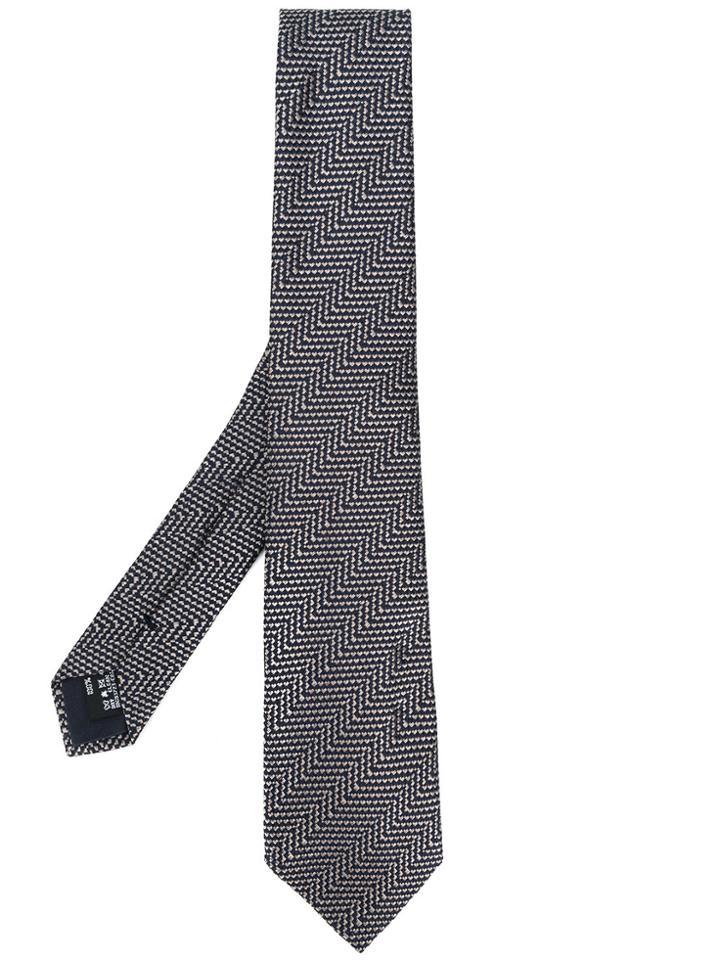 Giorgio Armani Heart Print Tie - Blue