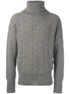 Vivienne Westwood Man Roll Neck Long Sleeve Jumper, Men's, Size: Small, Grey, Acrylic/alpaca/wool