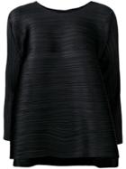 Pleats Please By Issey Miyake Stratum Bounce Pleated Top - Black