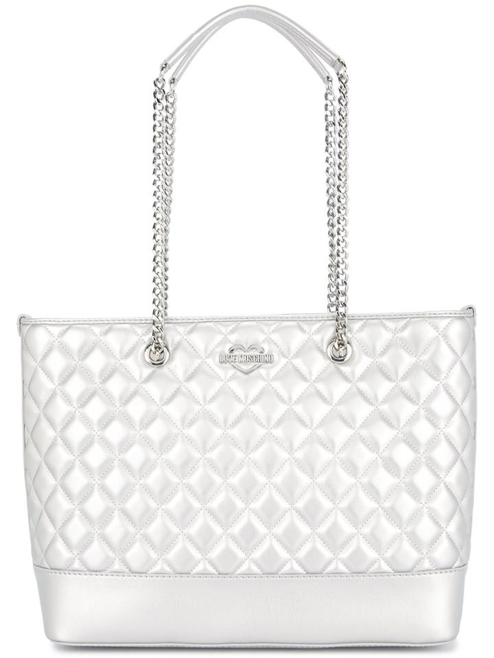 Love Moschino Large Quilted Tote - Metallic