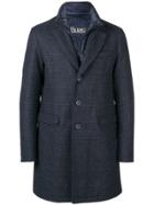 Herno Layered Single Breasted Coat - Blue