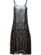 P.a.r.o.s.h. Lace Trim Dress, Women's, Black, Polyester/polyamide/cotton