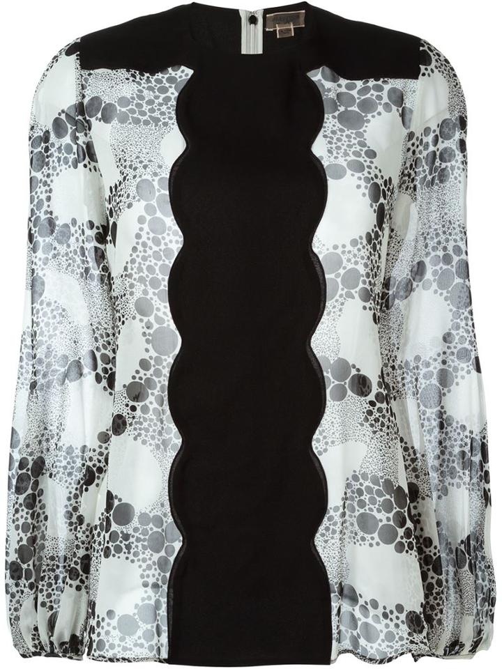 Giambattista Valli Scalloped Print Blouse