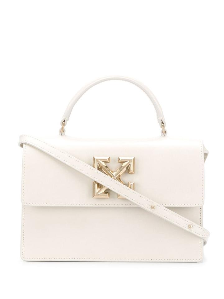 Off-white Arrow Plaque Top-handle Bag - Neutrals