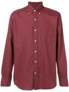 Canali Button-down Check Shirt - Red