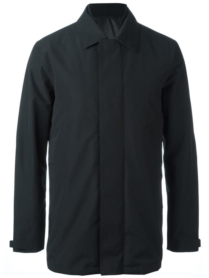 Z Zegna Concealed Fastening Jacket, Men's, Size: Small, Black, Polyamide/polyester