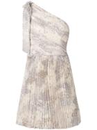 Red Valentino One Shoulder Pleated Dress - Neutrals