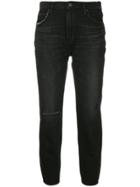Hysteric Glamour Slash Knee Slim Fit Jeans - Black