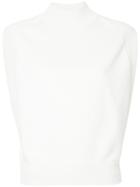 Astraet Turtleneck Knit Tank Top - White