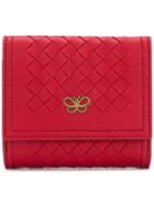 Bottega Veneta Woven Continental Wallet - Red